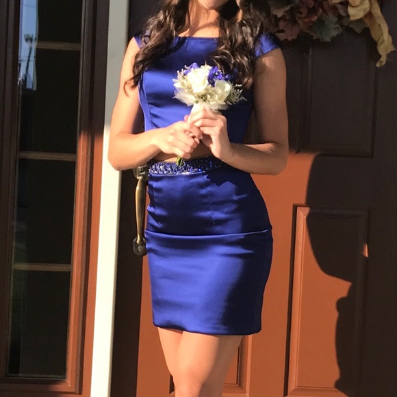 Sherri Hill Two Piece Homecoming Dress - Picture 2 of 5